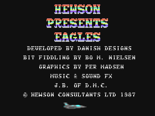 Eagles title screen for Commodore 64